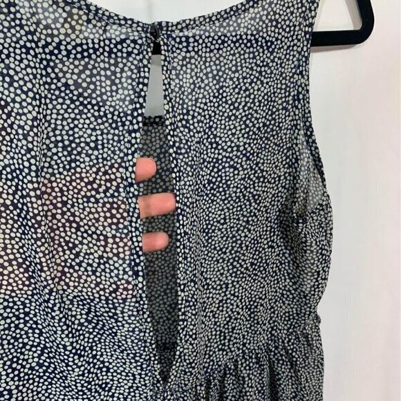 Woman’s babydoll sheer dress/tunic. Lily White brand size small. Navy/white. Exc - Picture 6 of 9